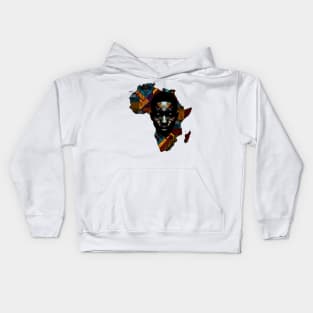 African Map Face Kids Hoodie